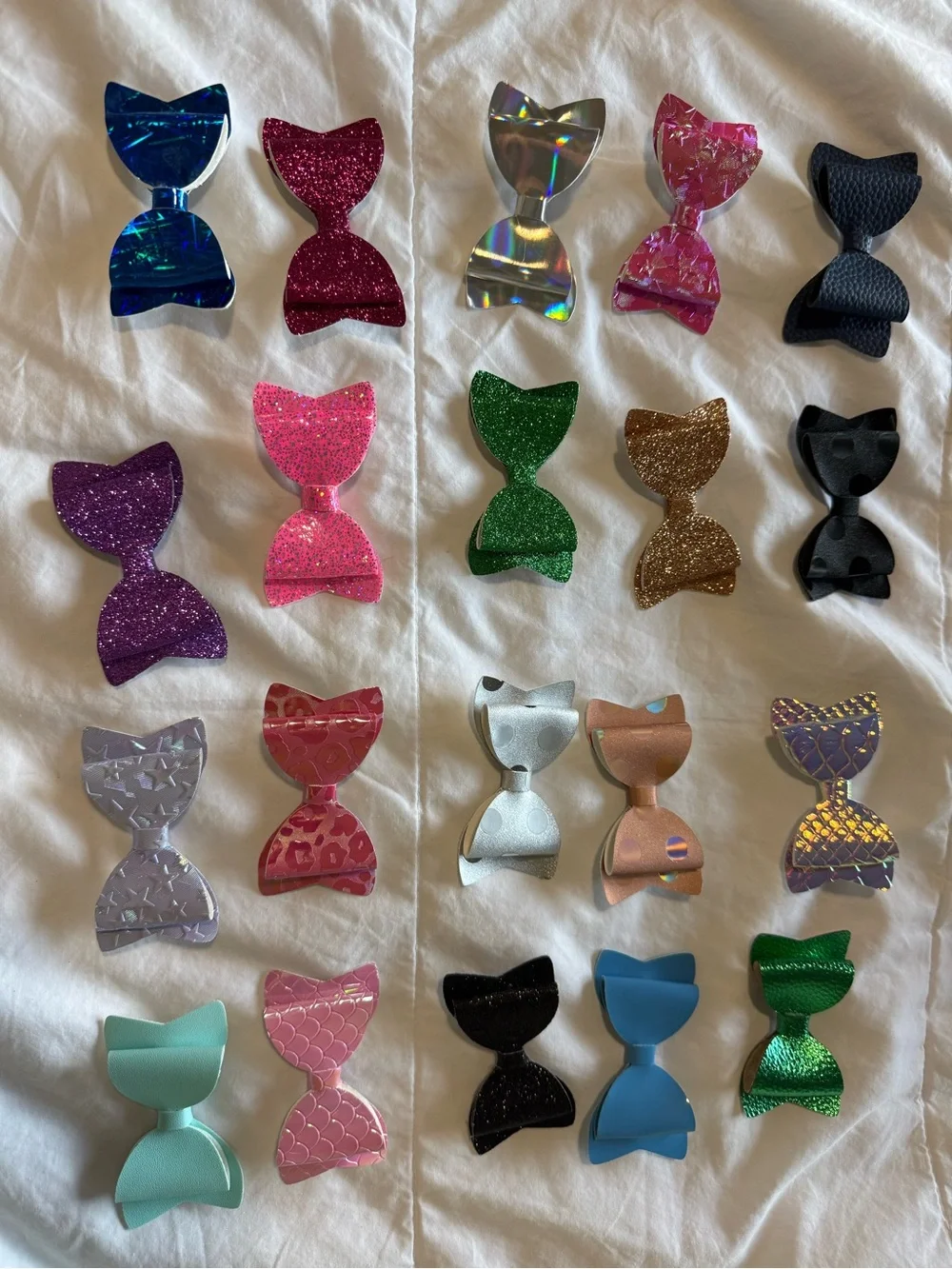 Sparkling Kids Mermaid Bow Hair Clips - Assorted Colors